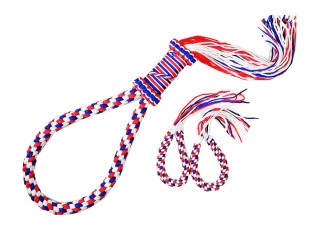 Stirnband und Armbinden Muay Thai Kampfschmuck : Rot/Weiss/Blau
