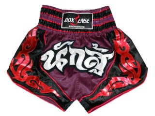 Boxsense Muay Thai shorts - Thaiboxhosen : BXS-063-kastanienbraun