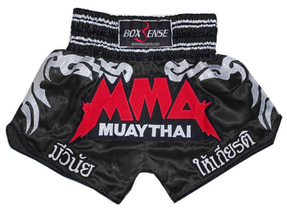 Boxsense Muay Thai shorts - Thaiboxhosen : BXS-066-schwarz