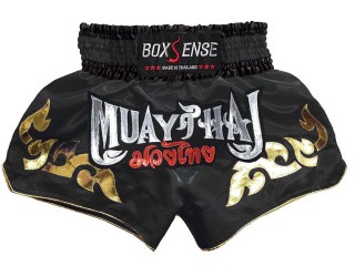 Boxsense Muay Thai shorts : BXS-092-schwarz
