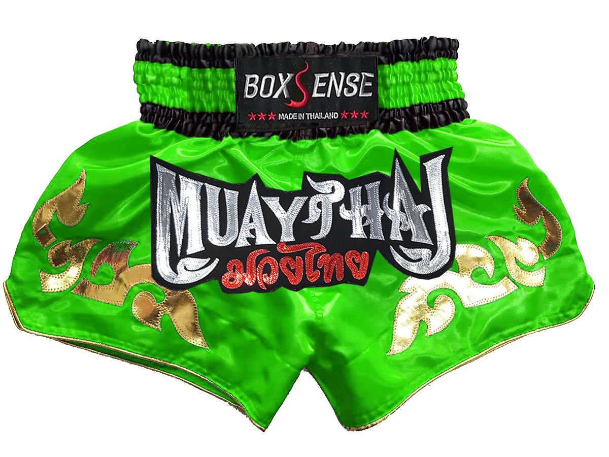 Boxsense Muay Thai Hosen - Thaiboxhosen : BXS-092-lindgrün