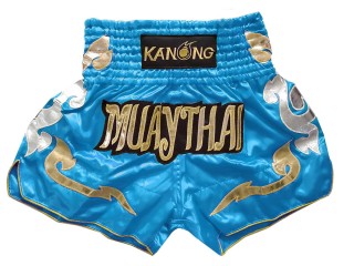 Kanong Muay Thai Hosen shorts - Thaiboxhosen : KNS-126-Himmelblau