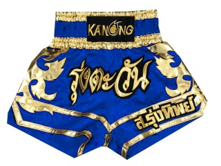 Personalisierte Muay Thai Shorts Hosen : KNSCUST-1038 Blau