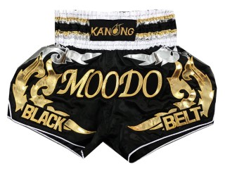 Personalisierte Muay Thai Shorts Hosen : KNSCUST-1048 Schwarz