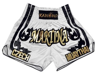 Kickbox Hose selber machen : KNSCUST-1064 Weiss