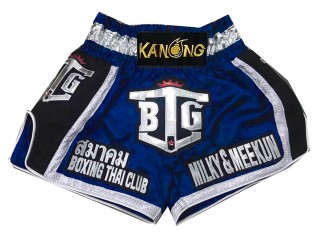 Muay Thai Kickbox hose designen : KNSCUST-1074 Blau