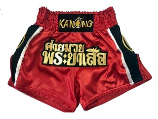 Muay Thai Kickbox hose designen : KNSCUST-1086 Rot