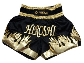 Personalisierte Muay Thai Hose selber machen : KNSCUST-1093 Schwarz