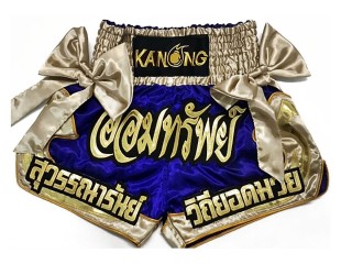 Personalisierte Muay Thai Hose selber machen : KNSCUST-1095 Blau