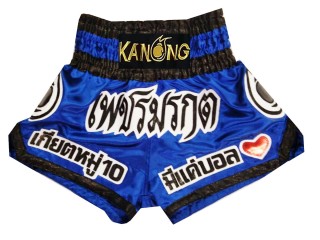 Personalisierte Muay Thai Boxen Shorts : KNSCUST-1139 Blau