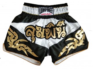Lumpinee Muay Thai Shorts - Thaiboxhosen : LUM-049-Weiß
