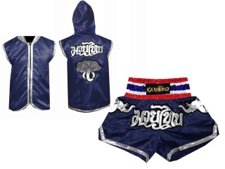 Personalisierte Hoodies + Muay Thai Hose: Set 125 Marine