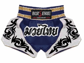 Boxsense Muay Thai shorts - Thaiboxhosen : BXS-098-Marine