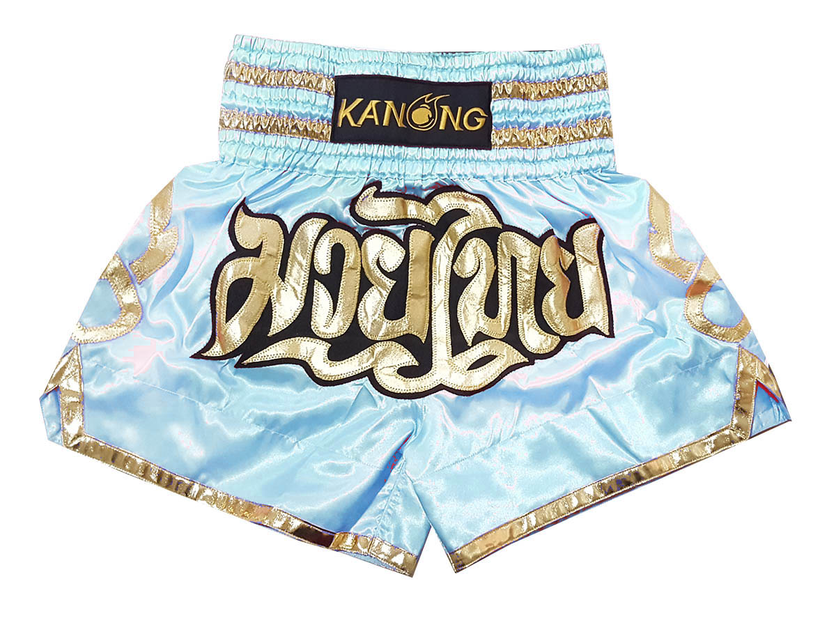 Kanong Muay Thai shorts - Thaiboxhosen : KNS-121-hellblau