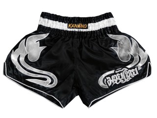 Kanong Retro Muay Thai shorts : KNSRTO-209-Schwarz