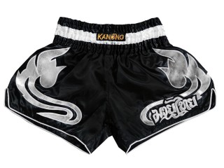 Kanong Retro Muay Thai shorts - Thaiboxhosen : KNSRTO-209-Schwarz