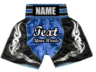 Box shorts personalisieren : KNBSH-024-Blau-Schwarz