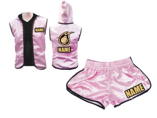 Personalisierte Hoodies Jacke + Frauen Boxhose : Rosa