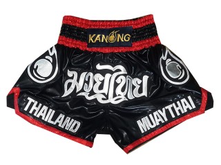 Kanong Muay Thai shorts - Thaiboxhosen für Kinder : KNS-118-Schwarz-K