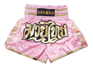 Kanong Muay Thai shorts - Thaiboxhosen für Kinder : KNS-121-Rosa-K