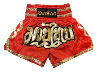 Kanong Muay Thai shorts - Thaiboxhosen für Kinder : KNS-121-Rot-K