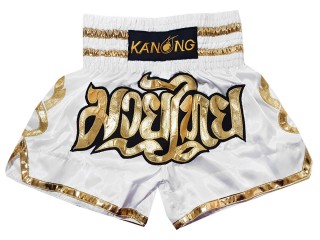 Kanong Muay Thai shorts für Kinder : KNS-121-weiß-K