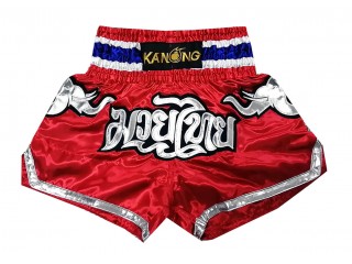 Kanong Muay Thai shorts - Thaiboxhosen für Kinder : KNS-125-Rot-K