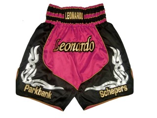 Personalisierte Boxshorts : KNBXCUST-2035-Rosa-Schwarz