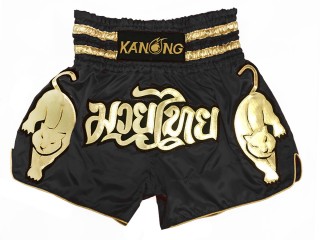 Kanong Muay Thai shorts - Thaiboxhosen : KNS-135-Schwarz