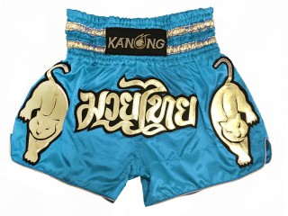 Kanong Muay Thai shorts - Thaiboxhosen : KNS-135-Himmelblau