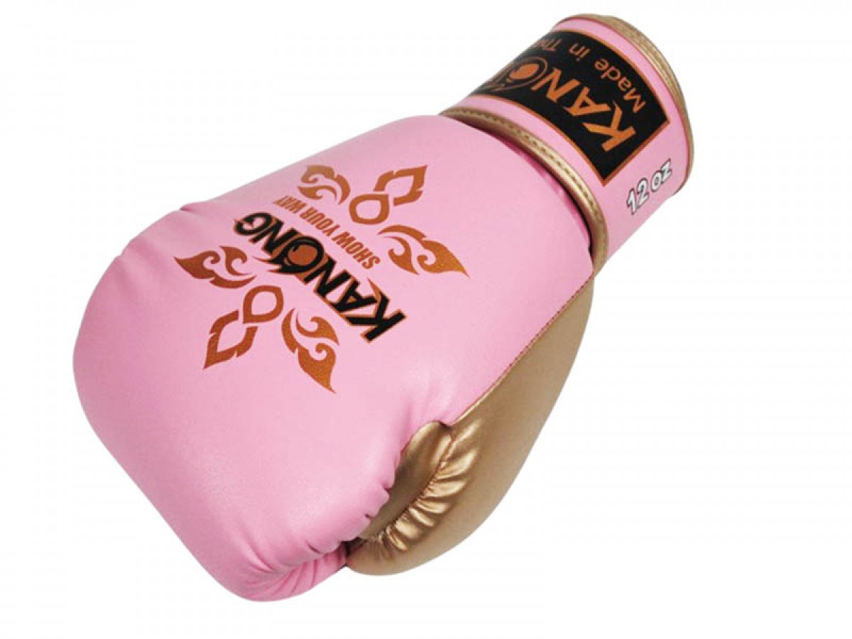 Kanong Muay Thai Boxen Boxhandschuhe : Thai Power Rosa/Gold