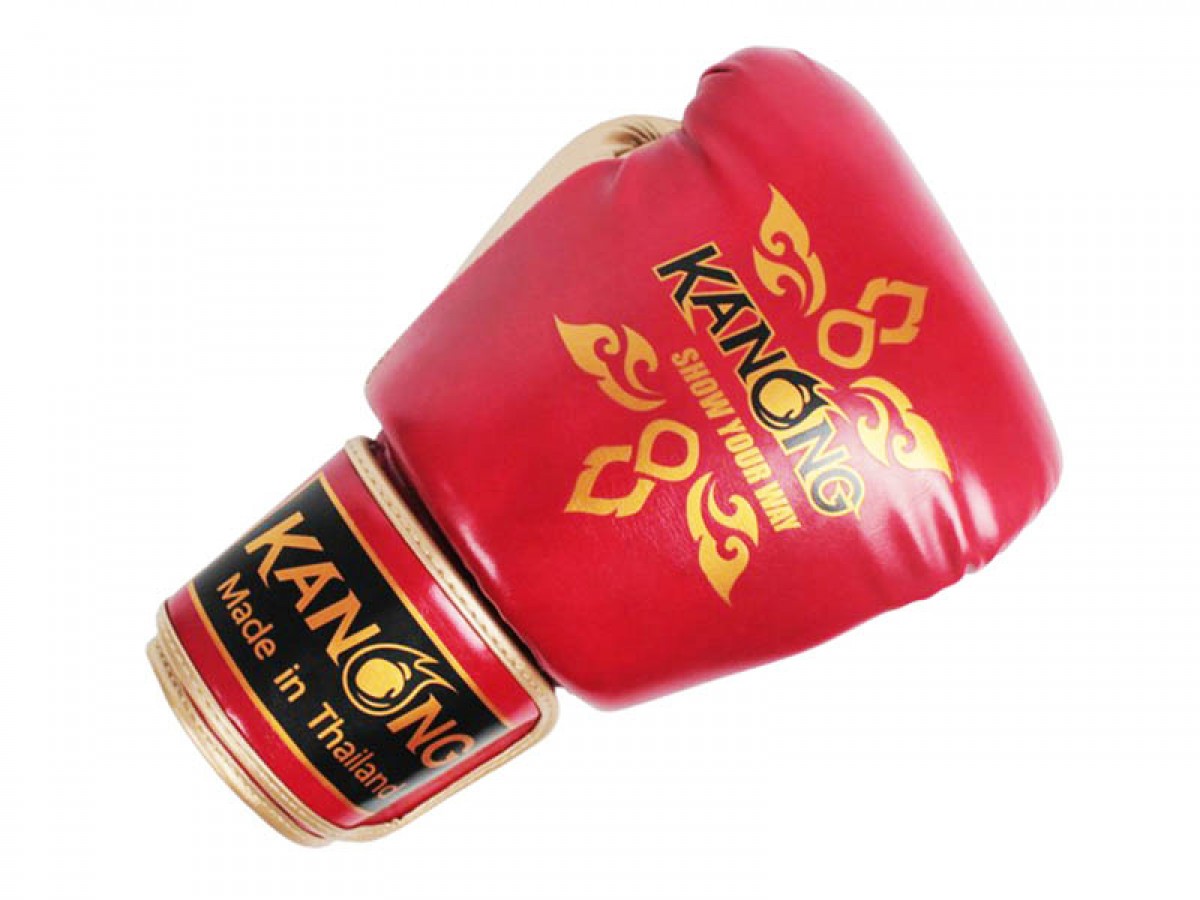 Kanong Muay Thai Boxen Boxhandschuhe : Thai Power rot/Gold