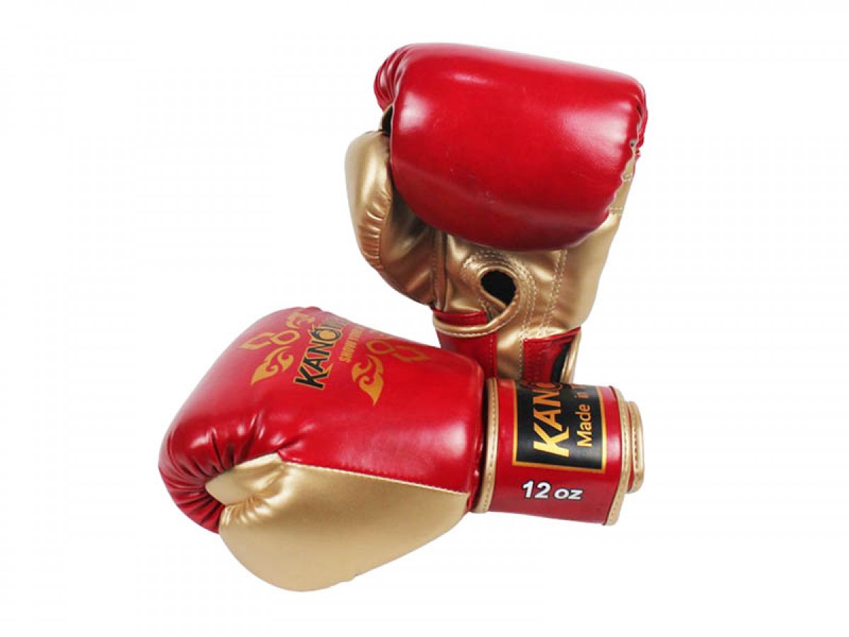 Kanong Muay Thai Boxen Boxhandschuhe : Thai Power rot/Gold