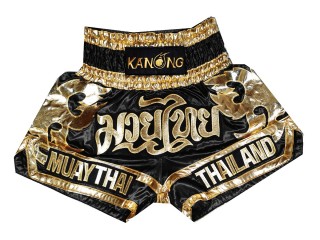 Kanong Muay Thai shorts für Kinder : KNS-136-Schwarz