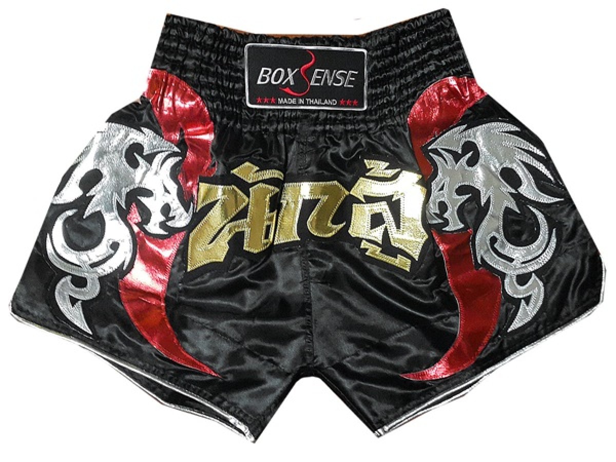 Boxsense Muay Thai shorts - Thaiboxhosen : BXS-005 Schwarz
