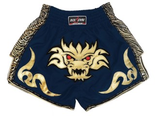 Boxsense Retro Muay Thai shorts - Thaiboxhosen : BXSRTO-026-Marine