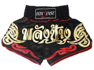 Boxsense Muay Thai shorts : BXS-082 Schwarz