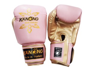 Kanong Boxhandschuhe für Kinder : Rosa/Gold Lai Thai