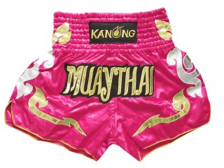 Kanong Muay Thai shorts - Thaiboxhosen : KNS-126-Dunkelpink