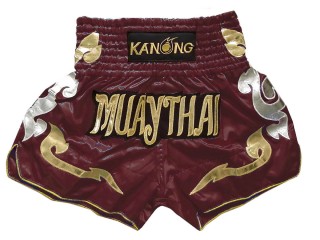 Kanong Muay Thai shorts - Thaiboxhosen : KNS-126-kastanienbraun