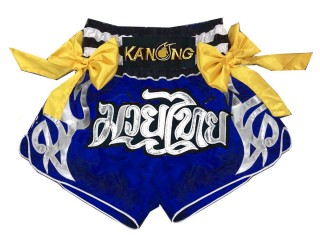 Kanong Muay Thai Boxen shorts - Thaiboxhosen : KNS-127-Blau