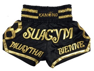 Muay Thai Shorts selber machen : KNSCUST-1001 Schwarz