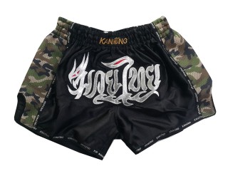 Kanong Retro Muay Thai shorts : KNSRTO-231-Schwarz