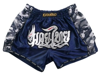 Kanong Retro Muay Thai shorts : KNSRTO-231-Marine