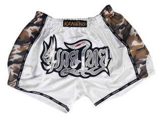 Kanong Retro Muay Thai shorts - Thaiboxhosen : KNSRTO-231-Weiss