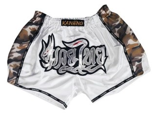 Kanong Retro Muay Thai shorts : KNSRTO-231-Weiss