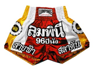 Lumpinee Muay Thai Shorts - Thaiboxhosen : LUM-001-Rot