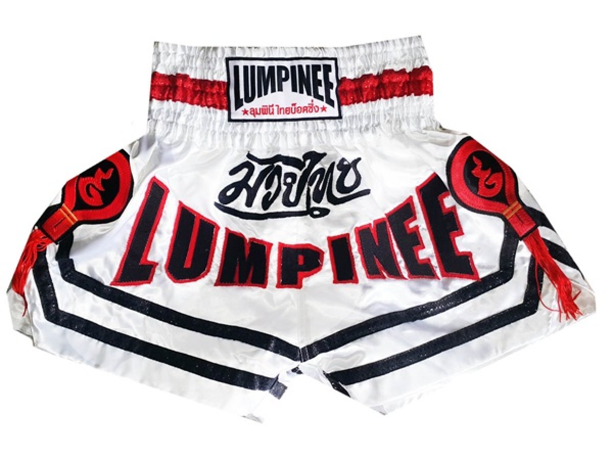 Lumpinee Muay Thai Shorts - Thaiboxhosen : LUM-036 Weiss