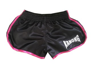 Kanong Frauen Muay Thai shorts - Thaiboxhosen für Kinder : KNSWO-402 Schwarz