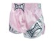 Kanong Frauen Retro Muay Thai shorts : KNSRTO-201-Rosa-Silber